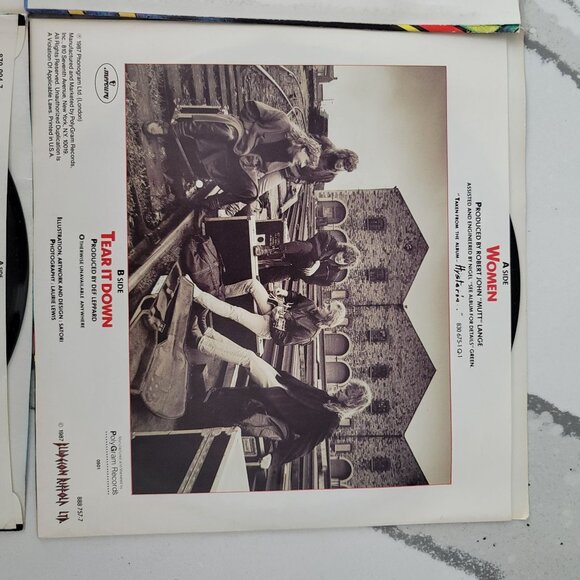 Def Leppard 4 Vinyl records Animal, Hysteria, Women and Pour Some Sugar on Me - Picture 5 of 16